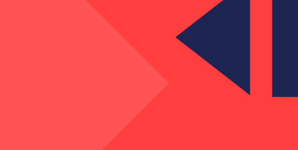 A light red and a dark blue triangle on a red background