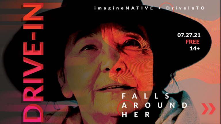 Falls Around Her promotional image of a woman