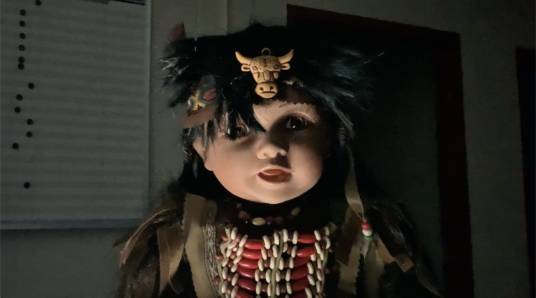 Doll dressed in Indigenous Clothing